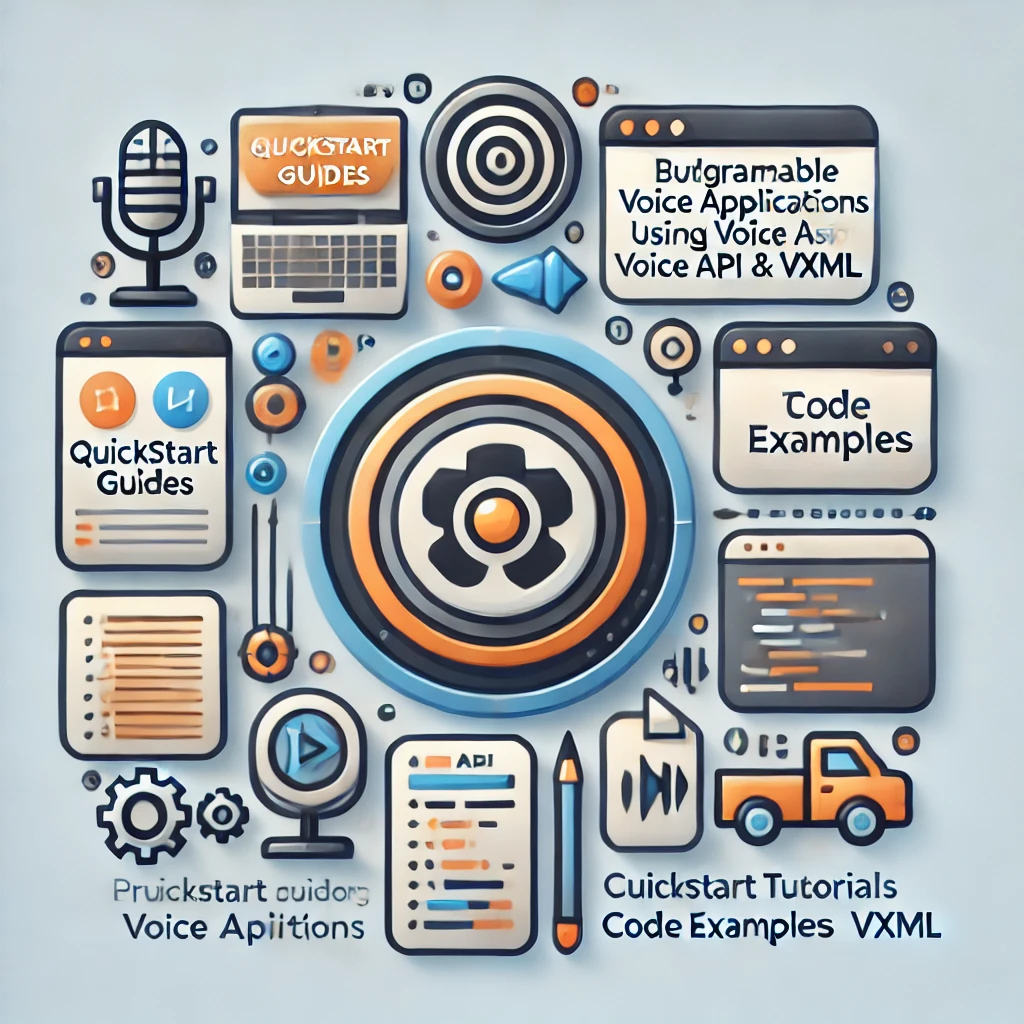 comprehensive resources for building programmable voice applications using Voice API and VXML.