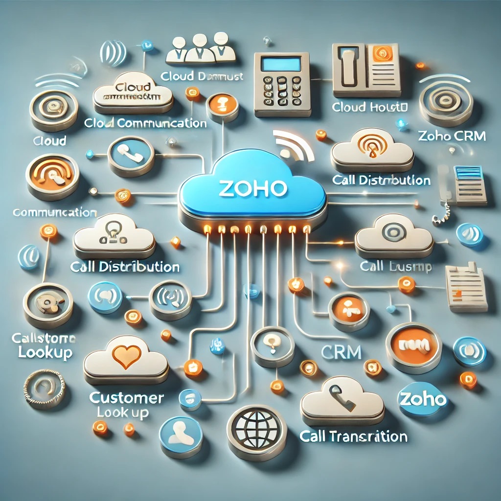 cloud-hosted PBX system integration with Zoho CRM